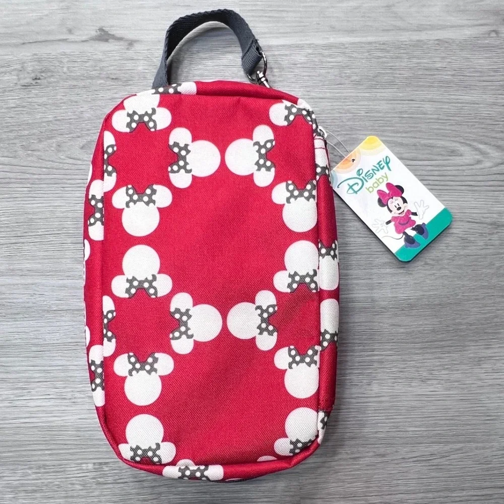Disney Baby Minnie Mouse Diaper Shuttle Clutch Red Petunia NWT‎